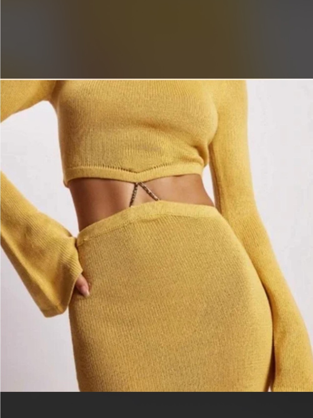 Meshki Anna Yellow Knit Dress